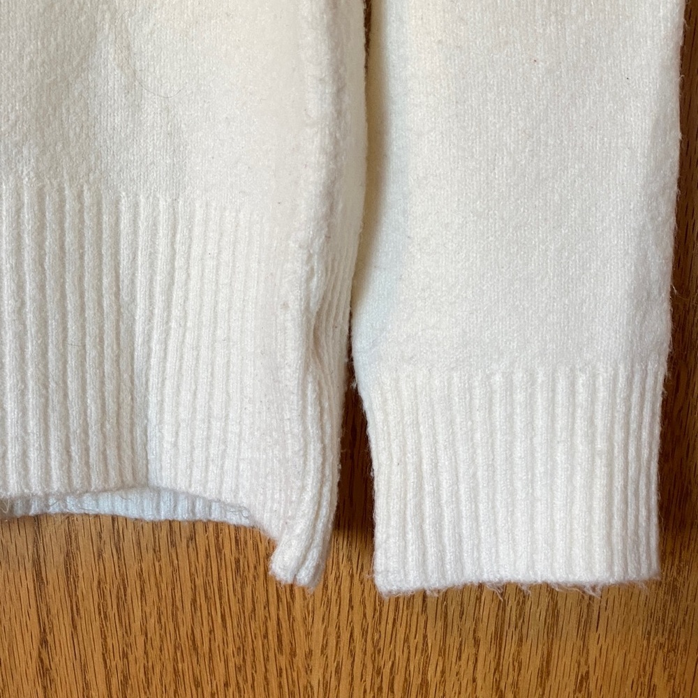 Currants Women’s Cream & Black Cowl Neck Sweater - Picture 4 of 7